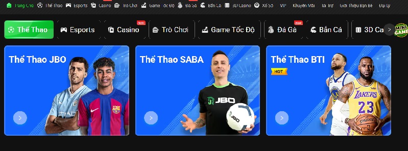 Giao diện Jbo88