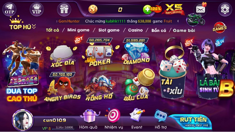 giao diện sanvip