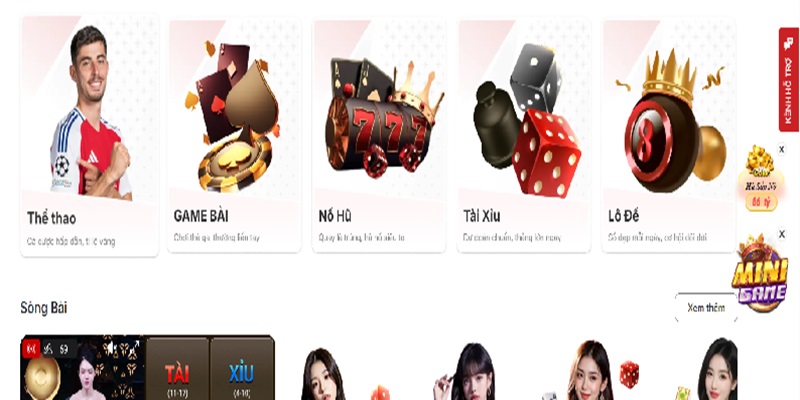 Giao diện Sinbet