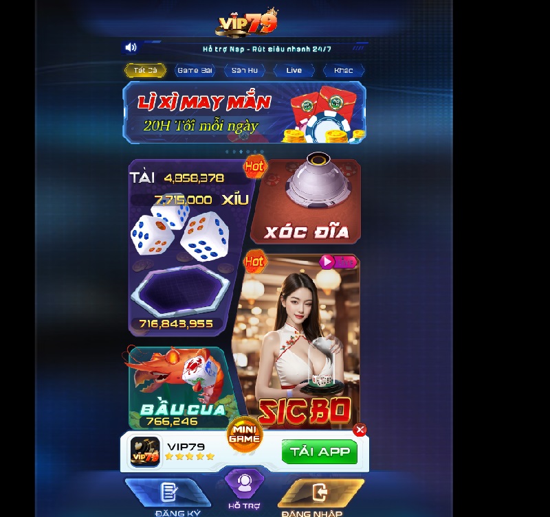 Giao diện Vip79