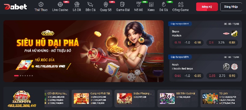 Giao diện Dabet