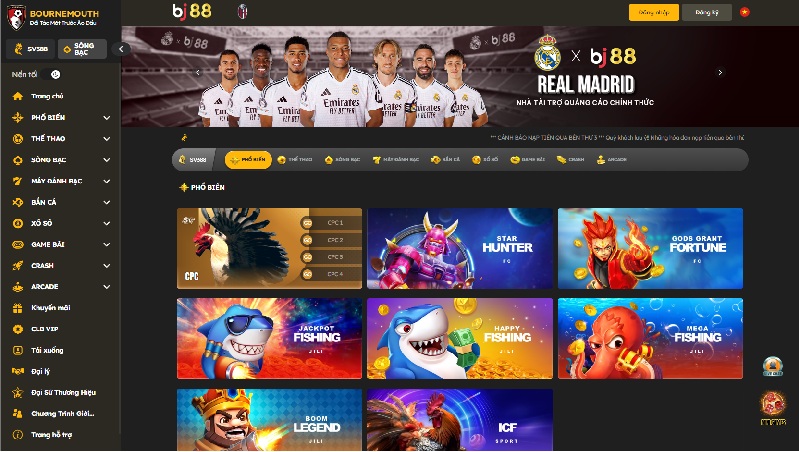 Giao diện BJ88
