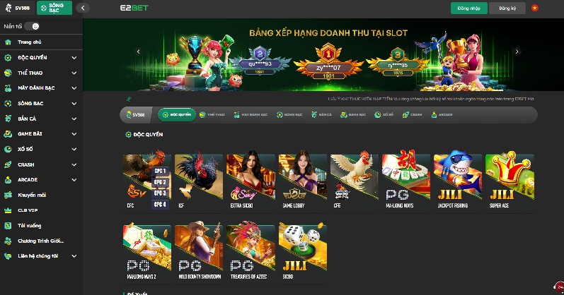 Giao diện E2BET