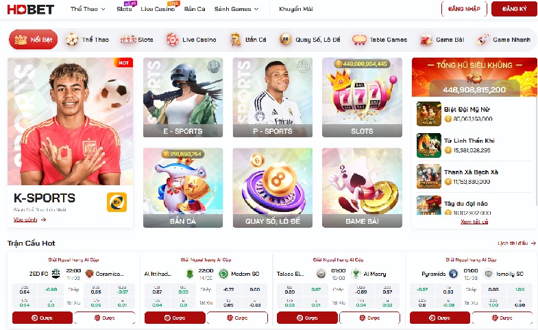 Giao diện HDbet