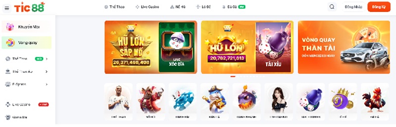 Giao diện Tic88